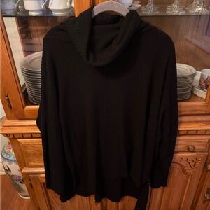 Zenana Outfitters Black Cowl Neck Sweater